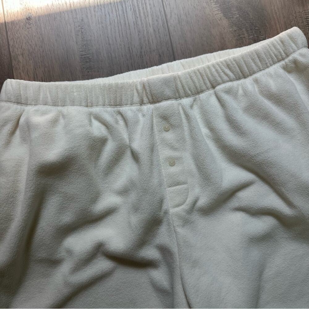 Victoria’s Secret PINK Cream Fleece 2pc. Pajama Set‎ with Embroidered Pocket, XL - Picture 8 of 12